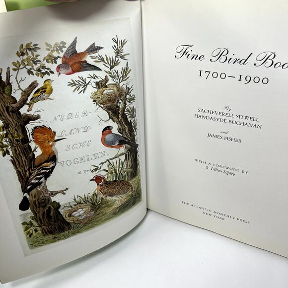 Fine Bird Books 1700-1900 by Sacheverell Sitwell Atlantic Monthly hardcover book - Picture 11 of 13